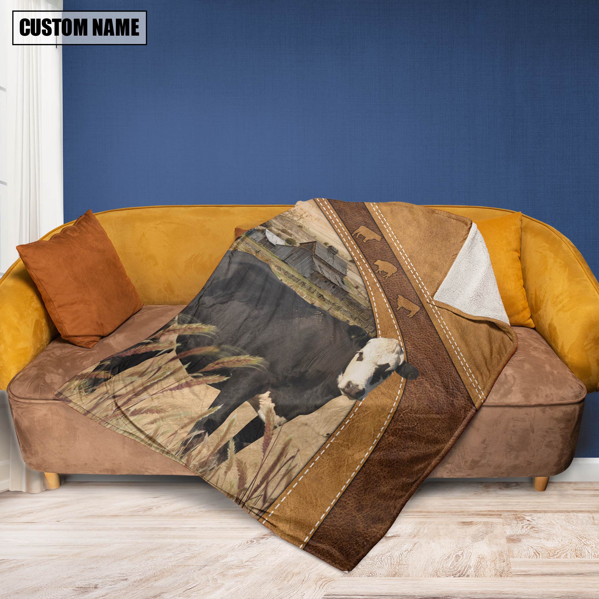 Black Hereford Custom Name Blanket Collection