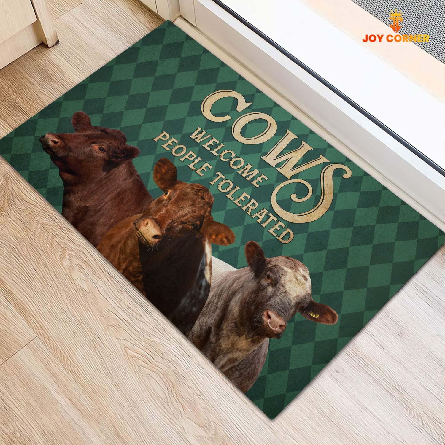 Shorthorn Welcome People Tolerated Doormat