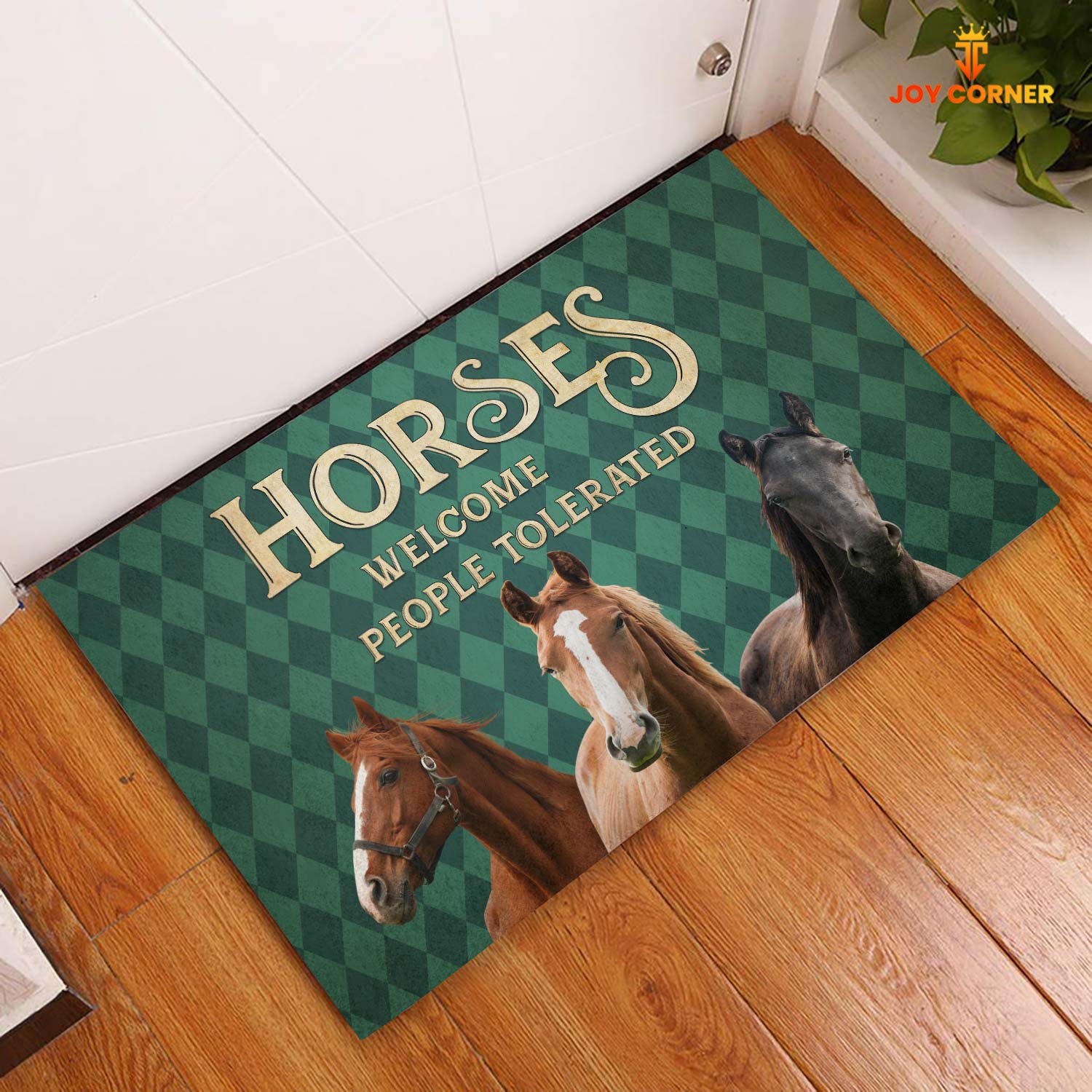 Horse Welcome People Tolerated Doormat