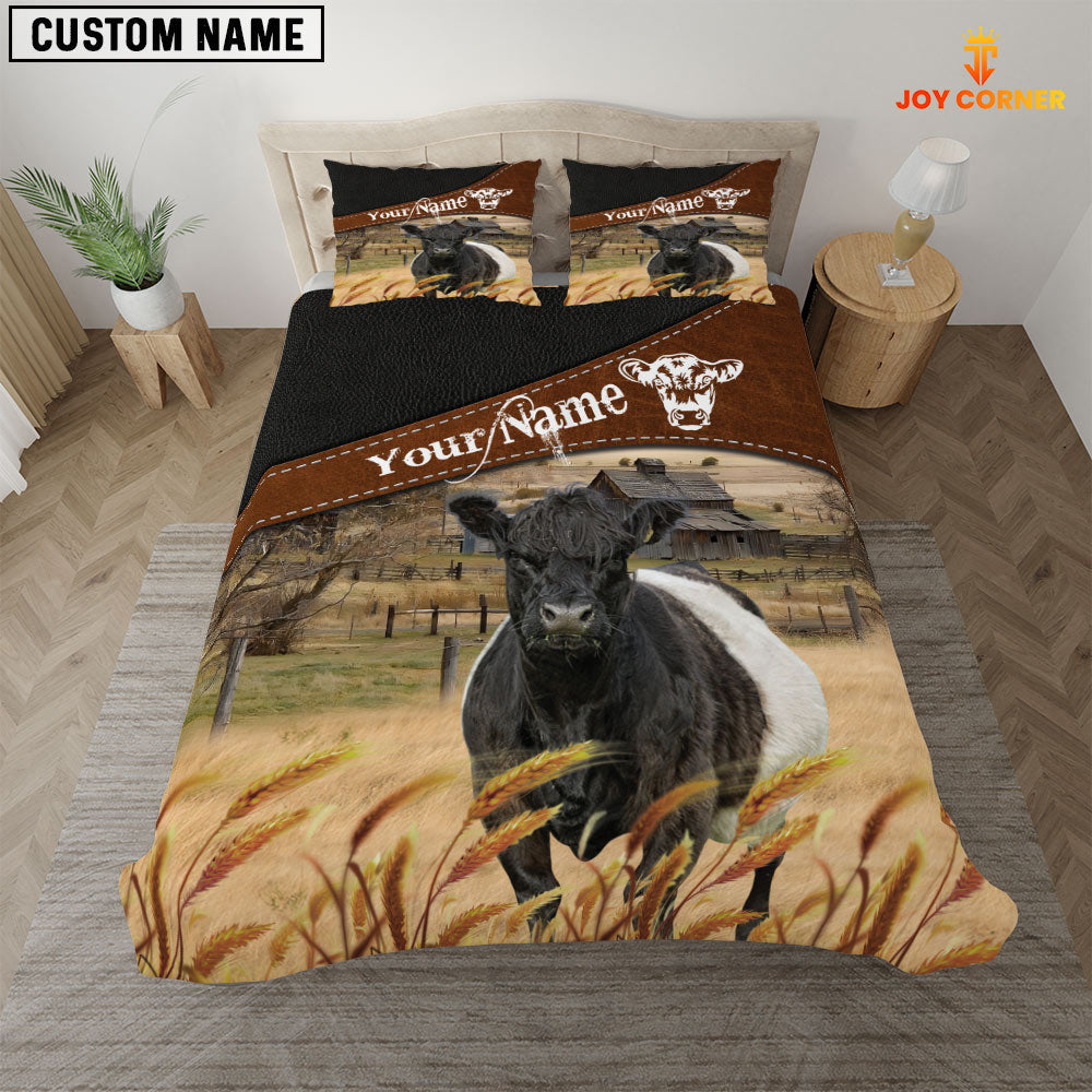 Belted Galloway On The Field Customized Name 3D Bedding Set