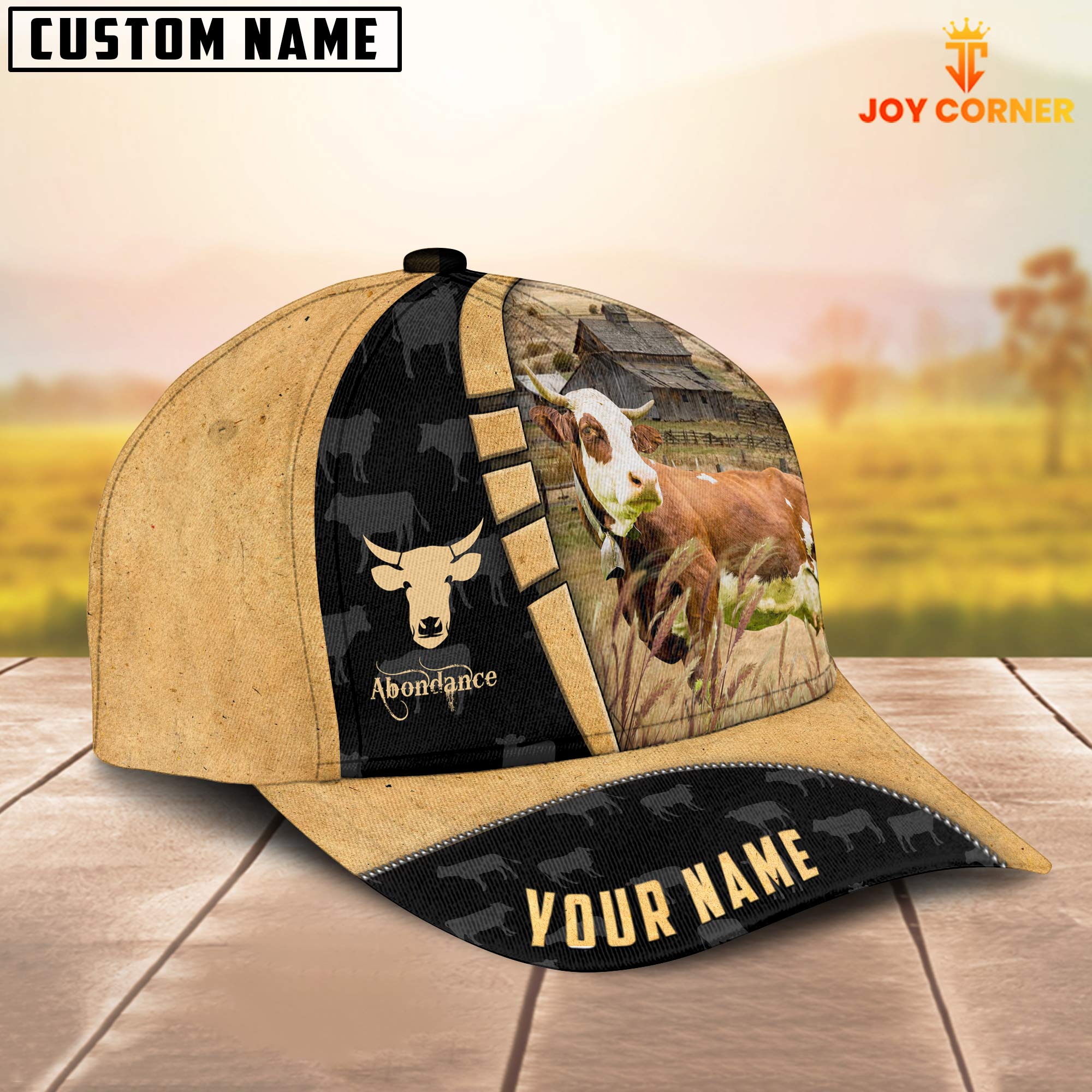 Custom Name Abondance Cattle 3D Cap