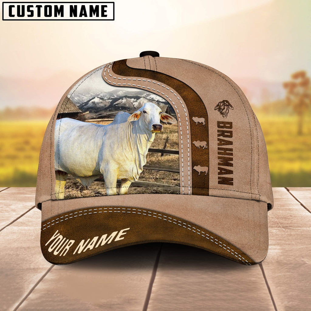 Brahman Custom Name Light Brown Cap