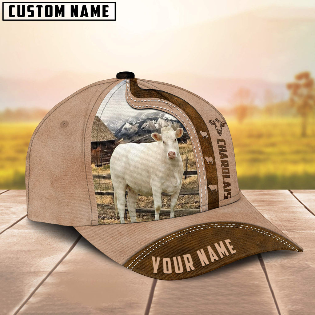 Charolais Custom Name Light Brown Cap