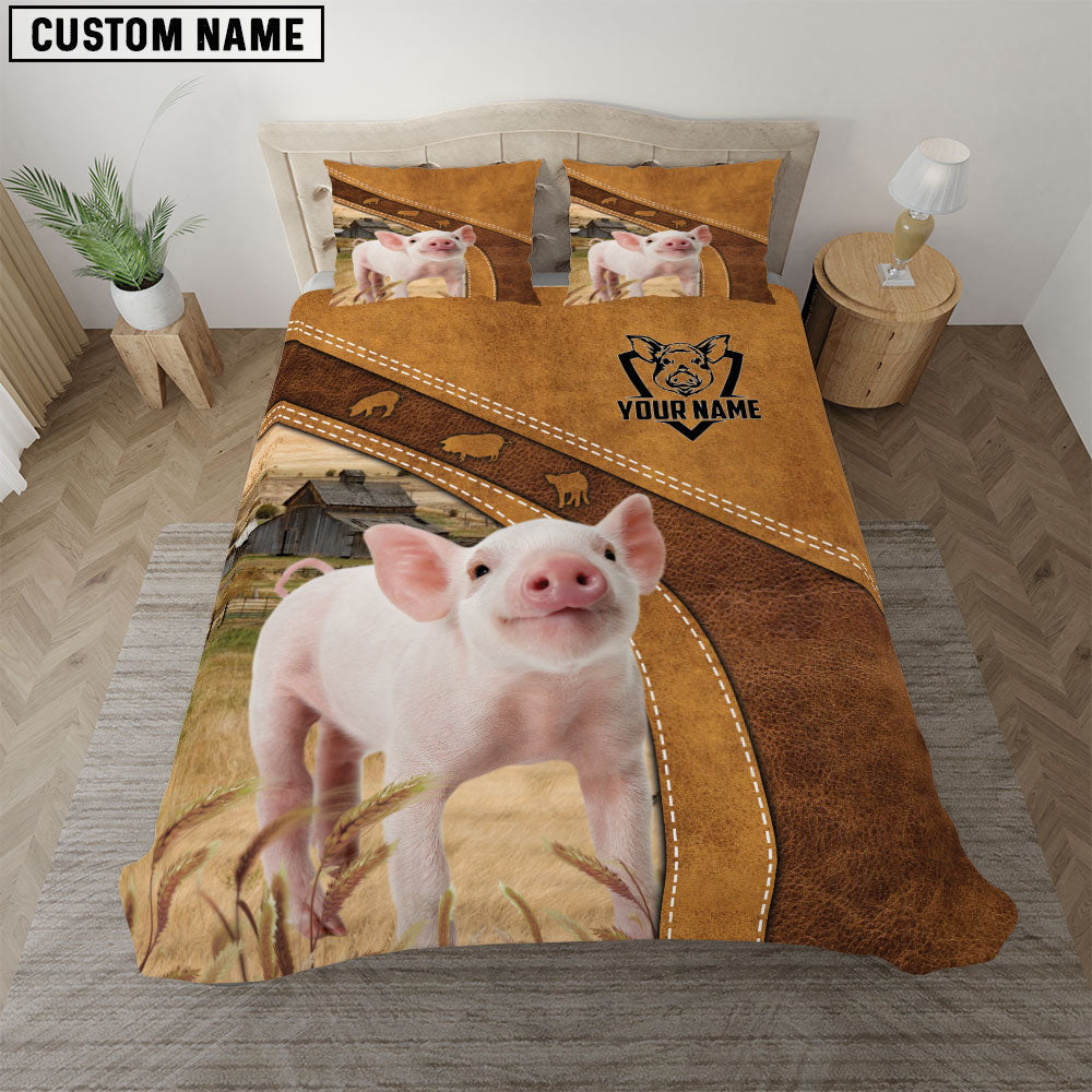 Custom Name Pig Bedding set