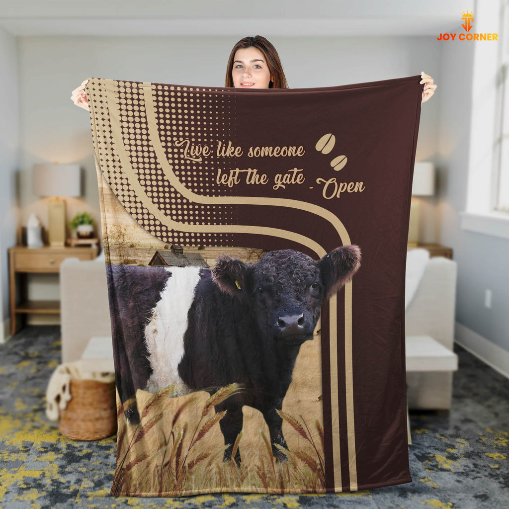 Belted Galloway Live Like Someone Left The Gate Open Cattle Blanket