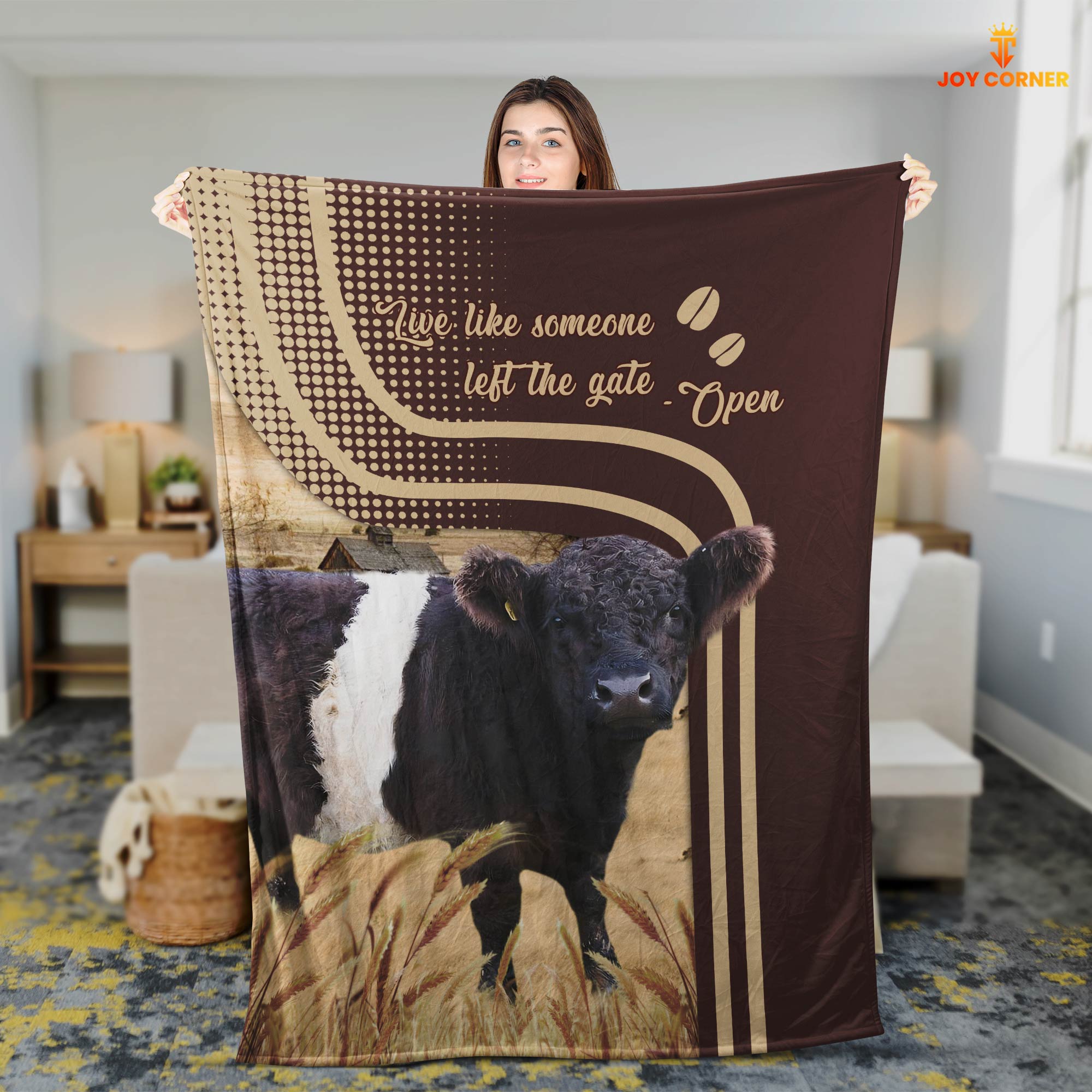 Belted Galloway Live Like Someone Left The Gate Open Cattle Blanket