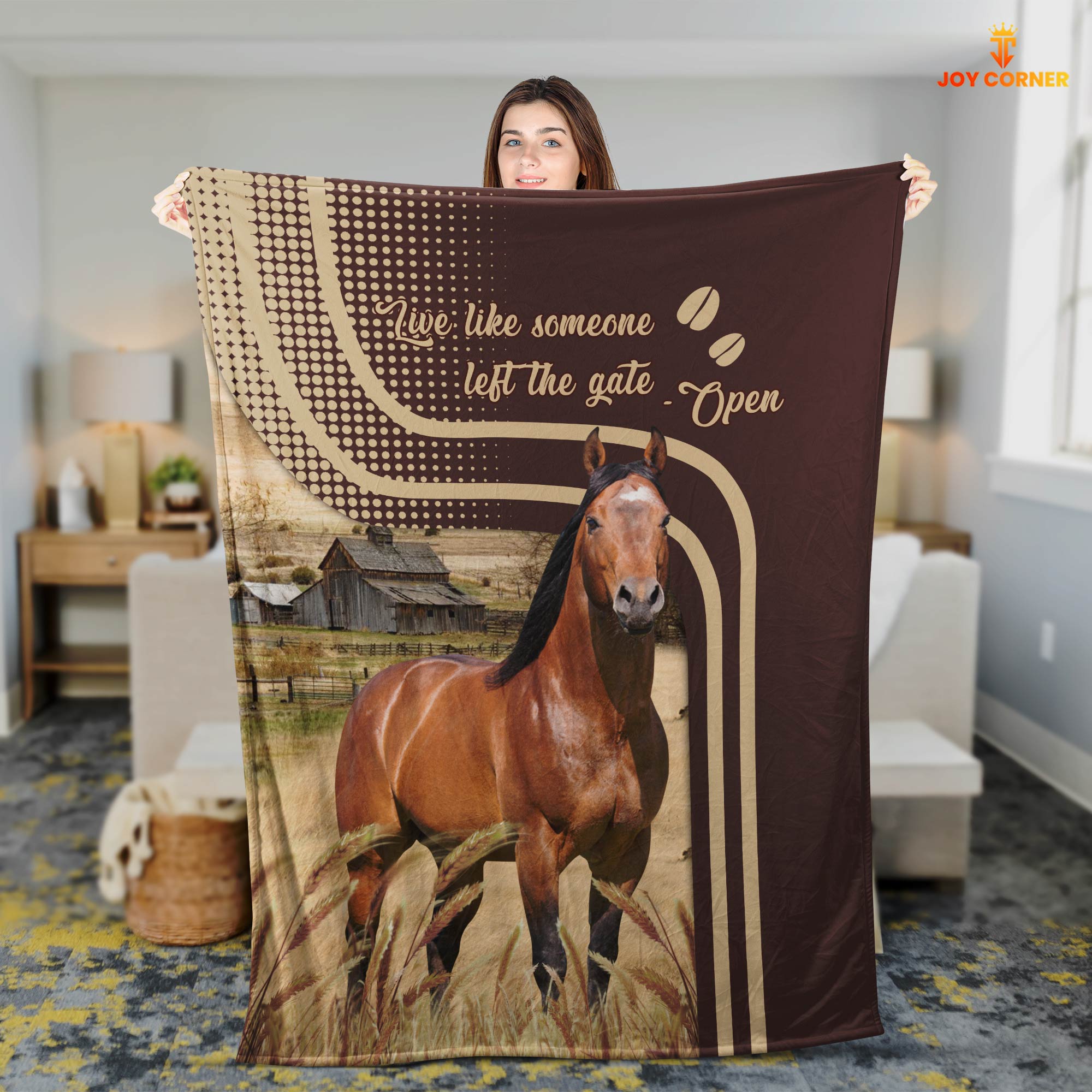 Horse Live Like Someone Left The Gate Open Blanket