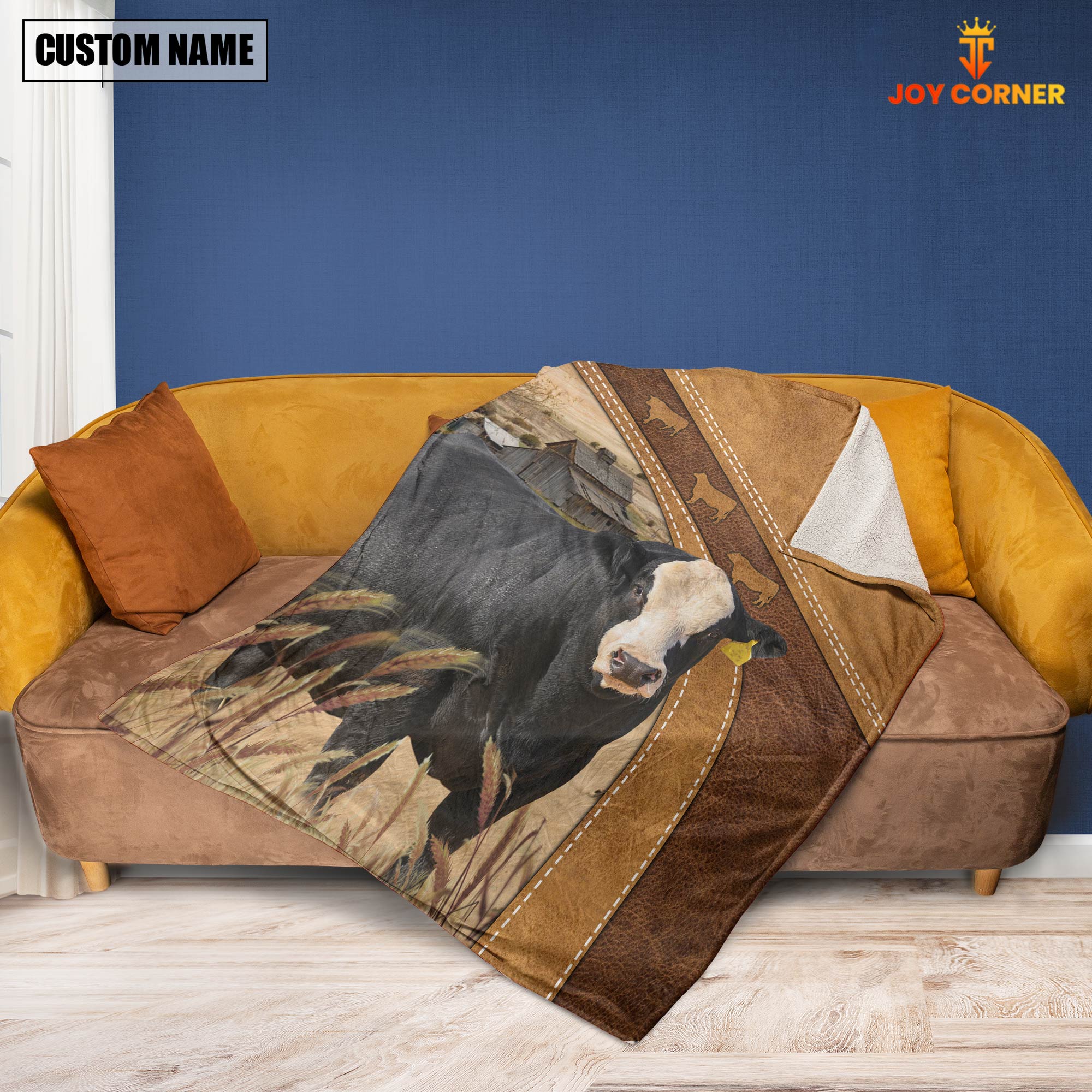 Blaze Faced Simmental Custom Name Blanket Collection