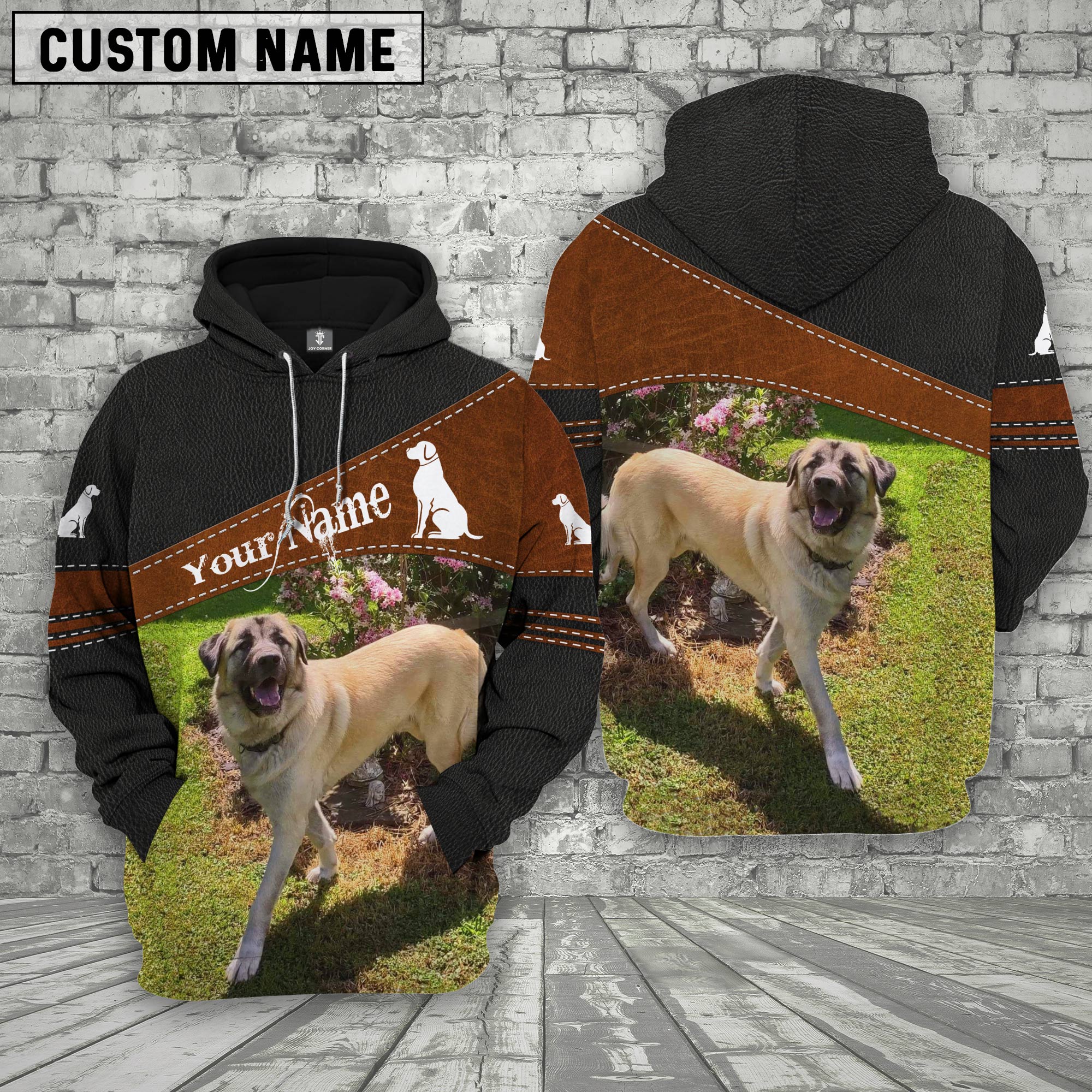 Custom Image of  Stacey Hackett Custom Name Printed 3D Black Hoodie