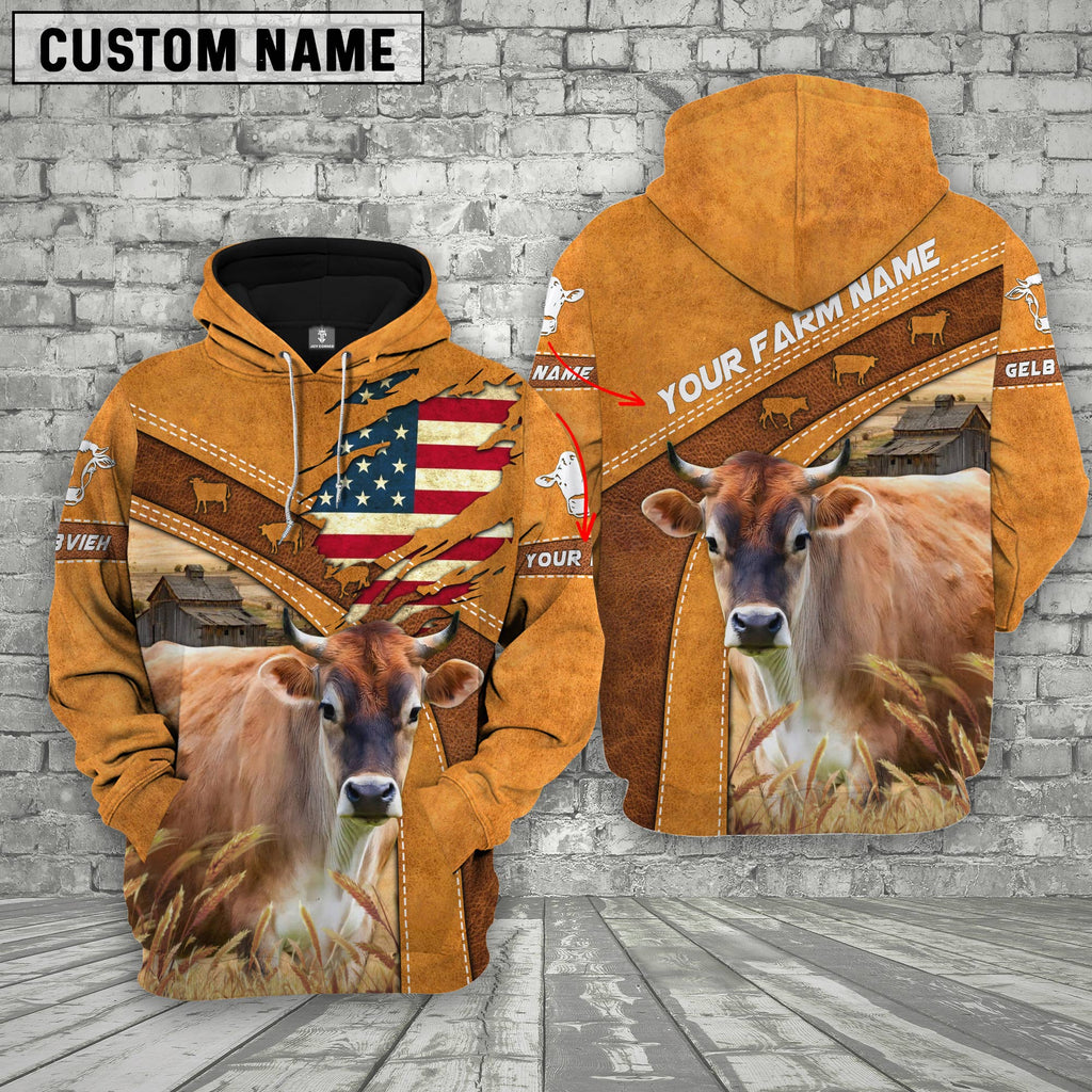 Personalized Name 3D Jersey Flag Hoodie