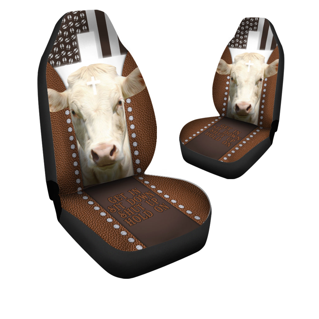 Jesus Charolais Pattern Car Seat Cover Set