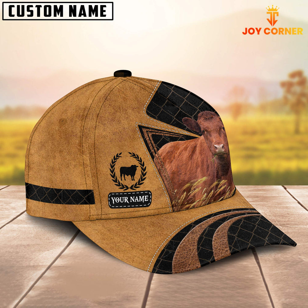 Custom Name Red Angus Cattle Cap