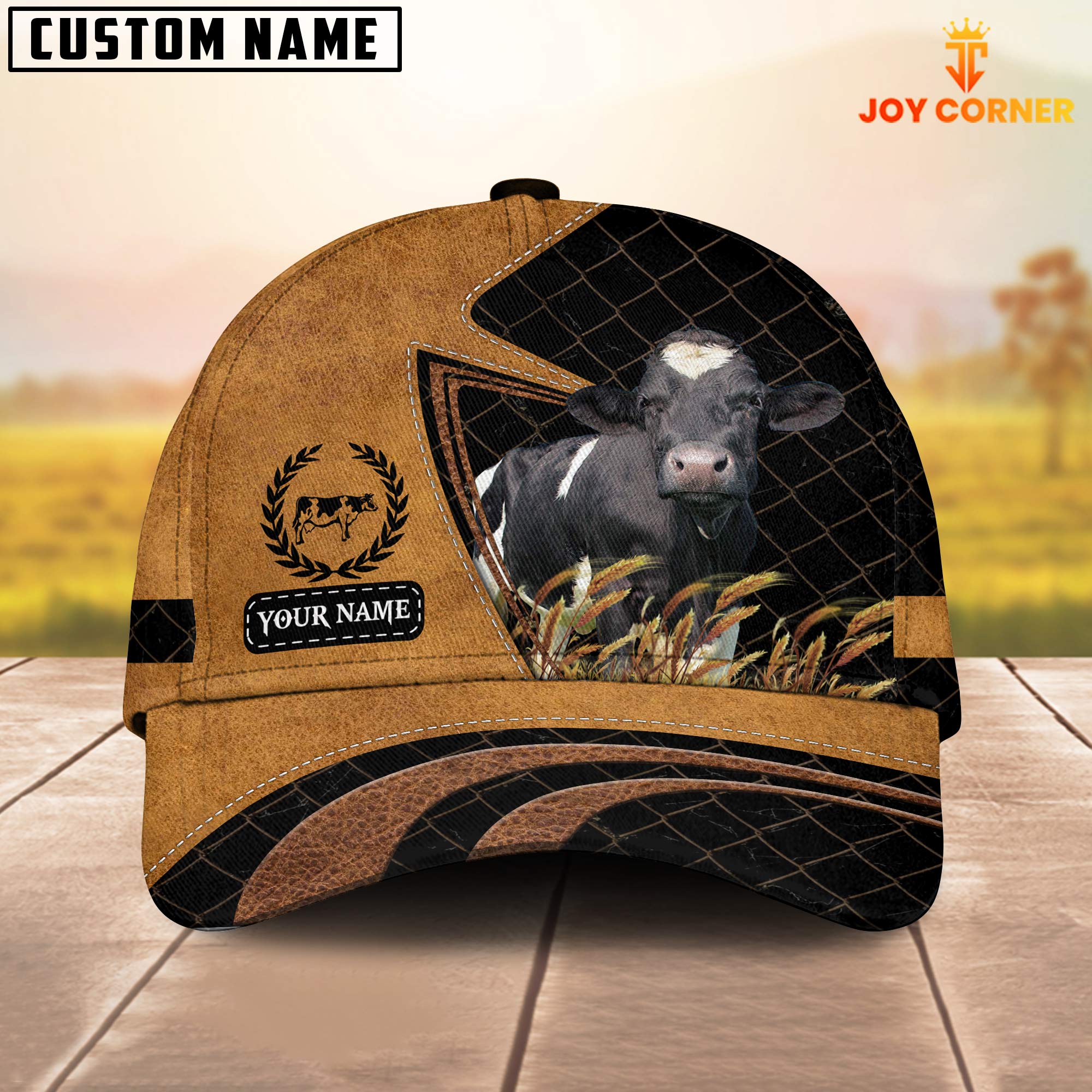 Custom Name Holstein Cattle Cap