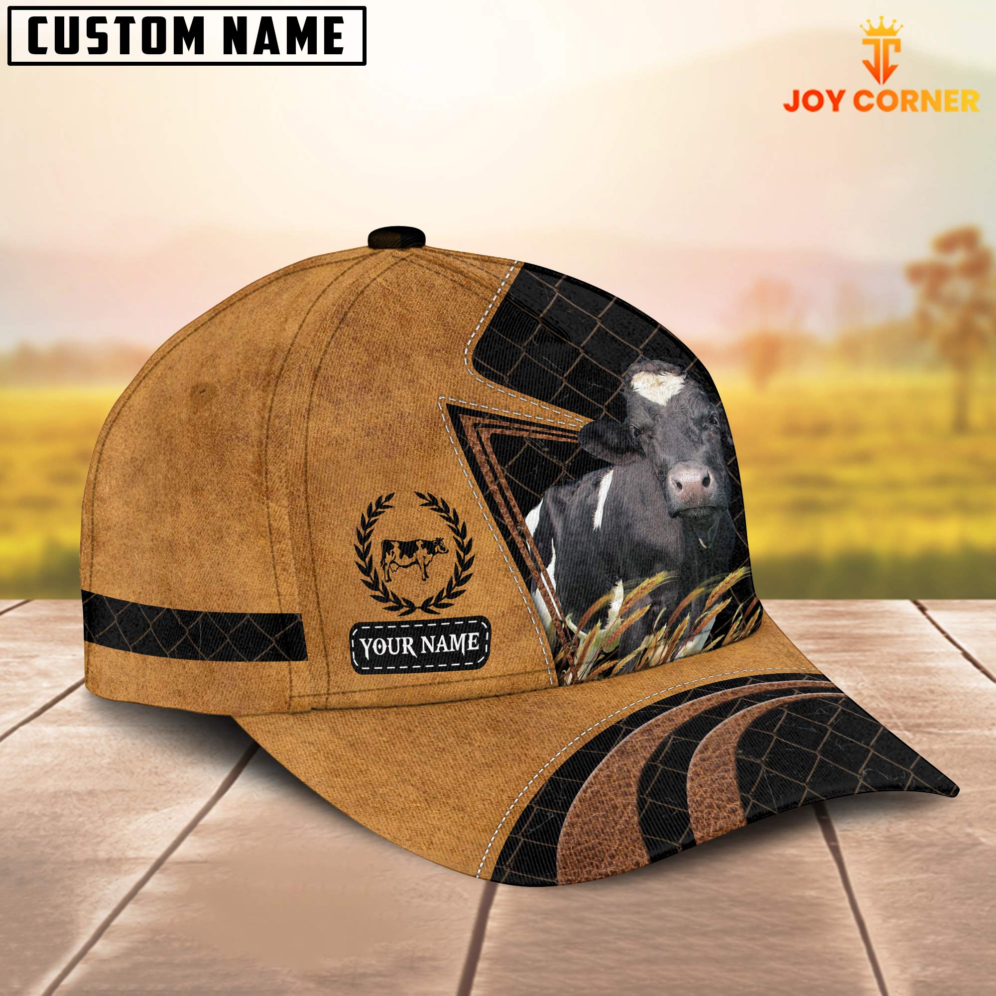 Custom Name Holstein Cattle Cap