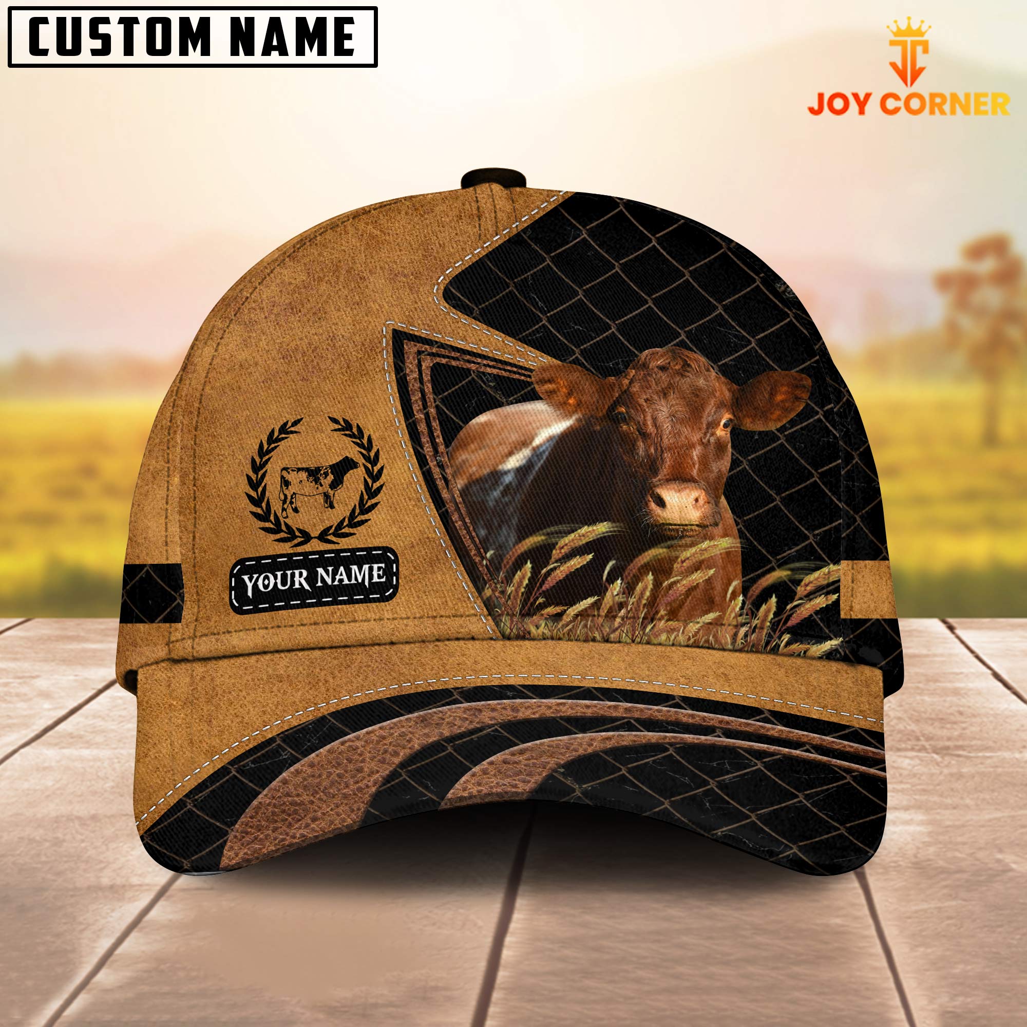 Custom Name Shorthorn Cattle Cap