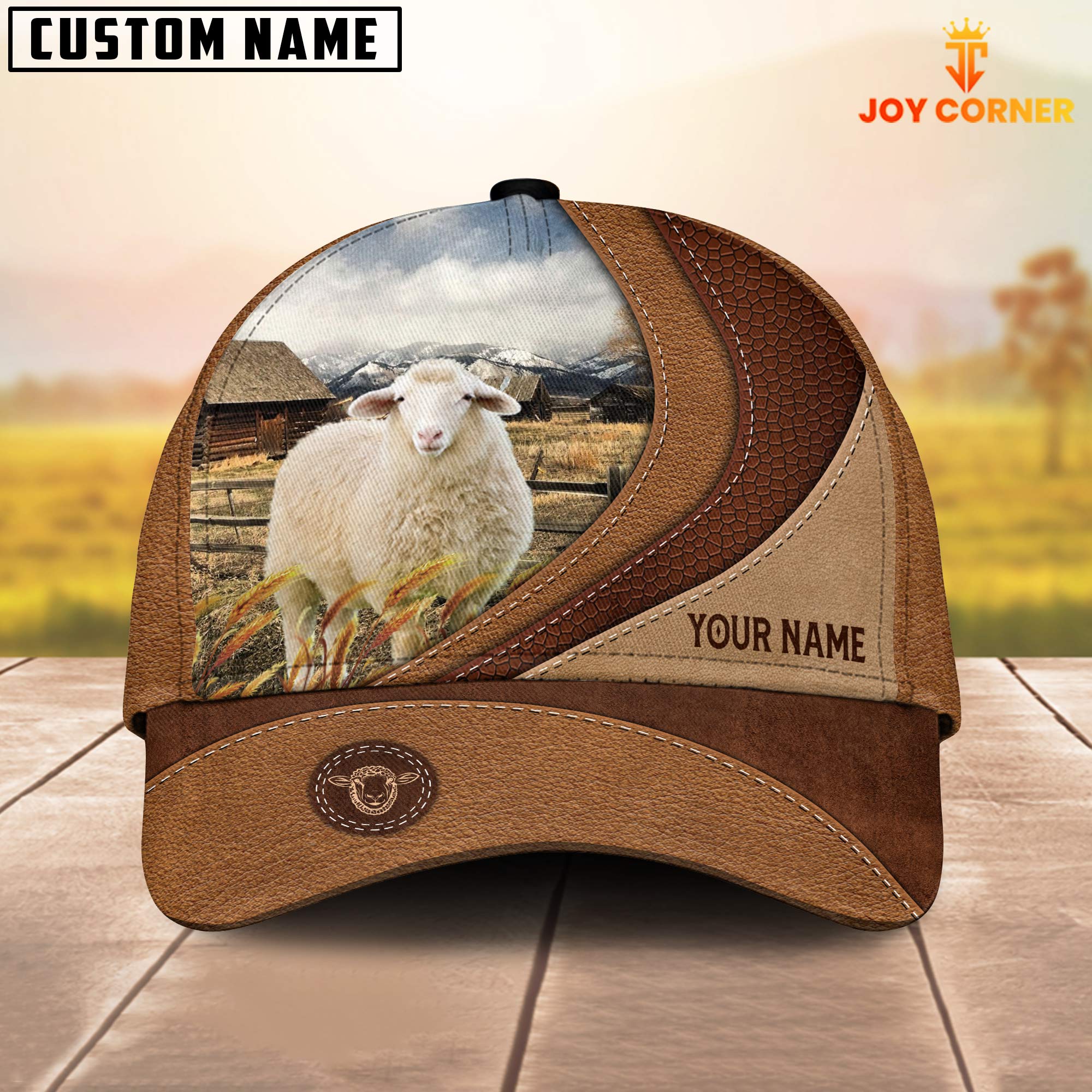 Custom Name Sheep Brown Classic Cap
