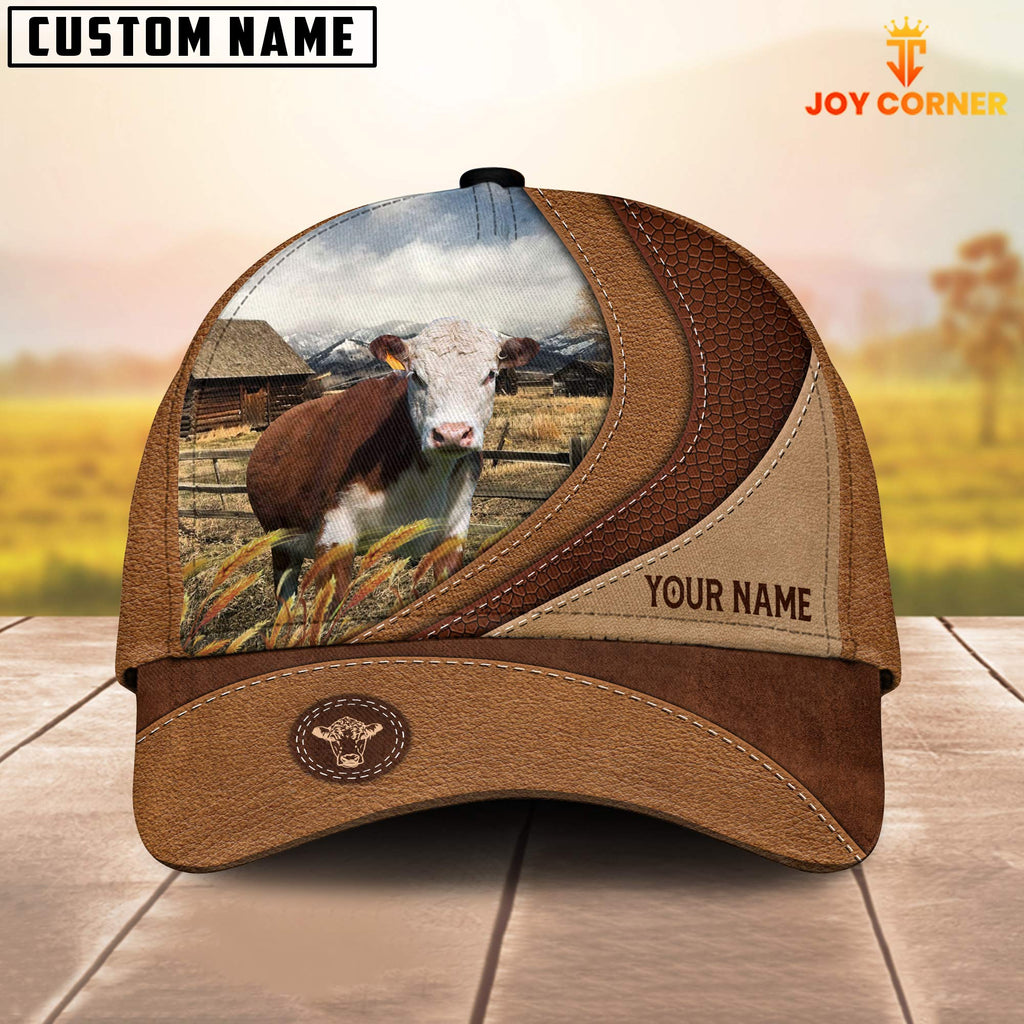 Custom Name Hereford Brown Classic Cap