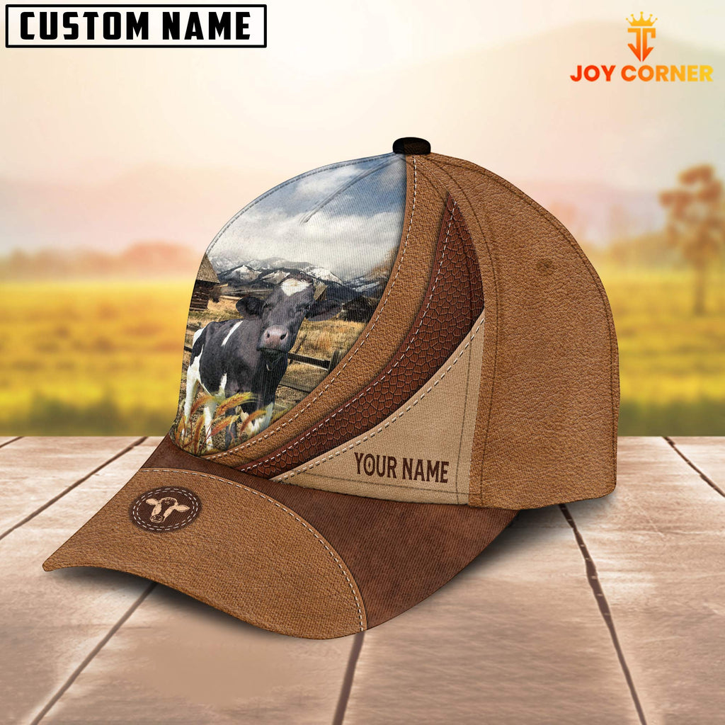 Custom Name Holstein Brown Classic Cap