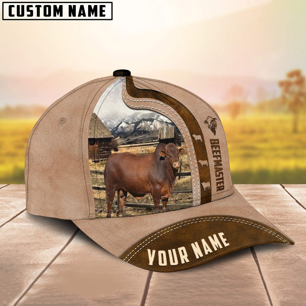 Custom Name Beefmaster Cattle Light Brown Cap