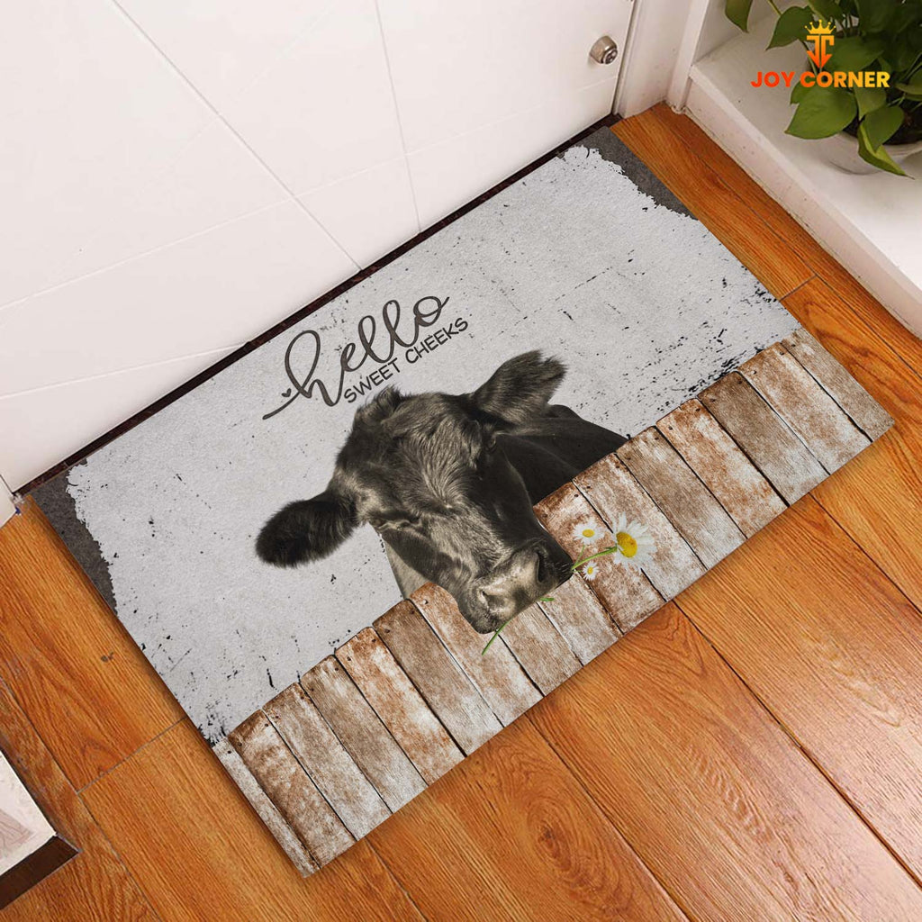 Black Angus Hello Sweet Checks Doormat