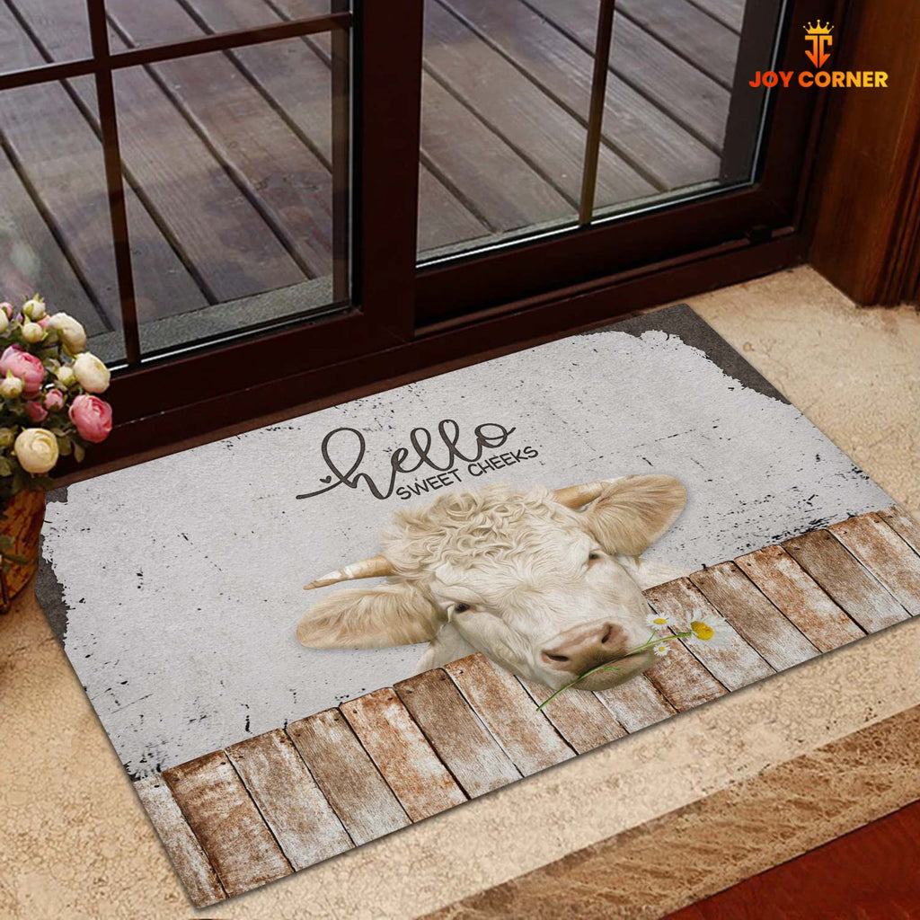 Charolais Hello Sweet Checks Doormat