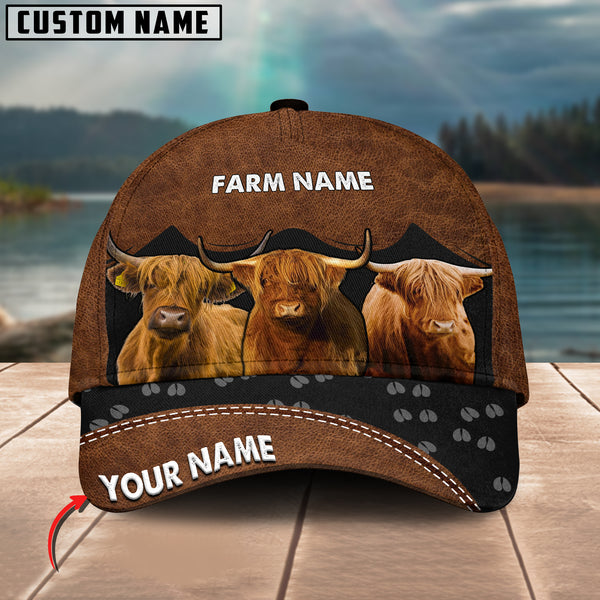 Happy Highland Customized Name And Farm Name 3D Classic Cap