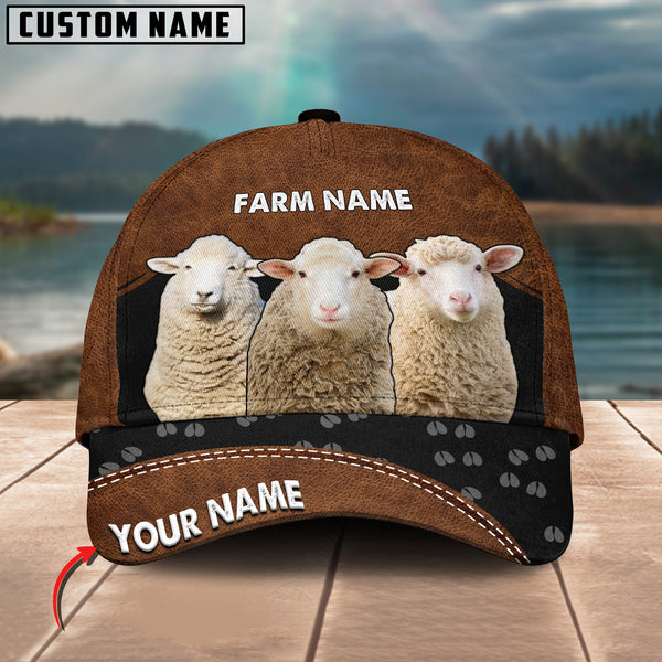 Happy Sheep Customized Name And Farm Name 3D Classic Cap