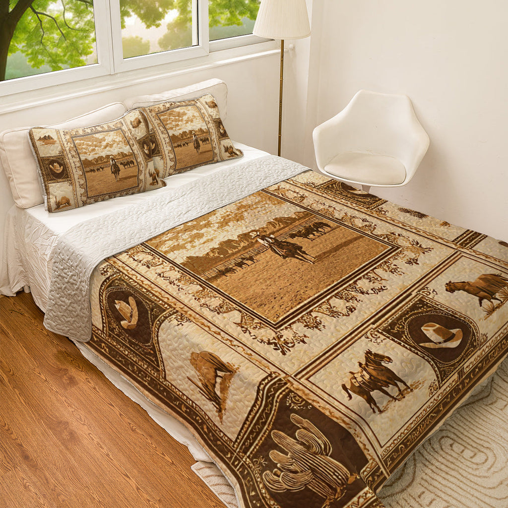 All Season Quilt 3-Piece Set Wild West V1
