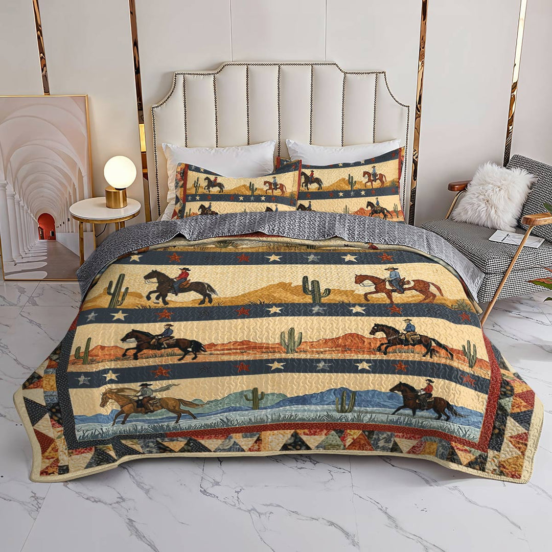 All Season Quilt 3-Piece Set - Cowboy's Journey