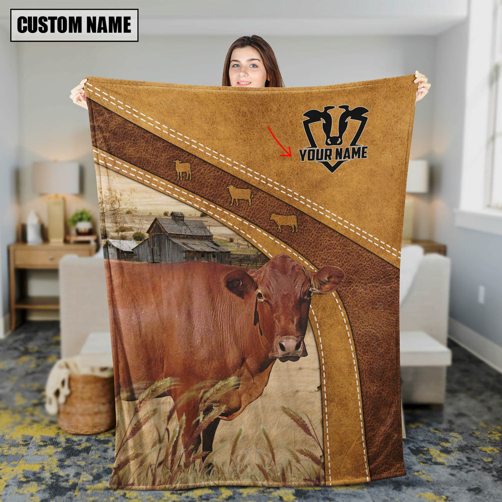 Personalized Name Barzona In Field Farmhouse Blanket
