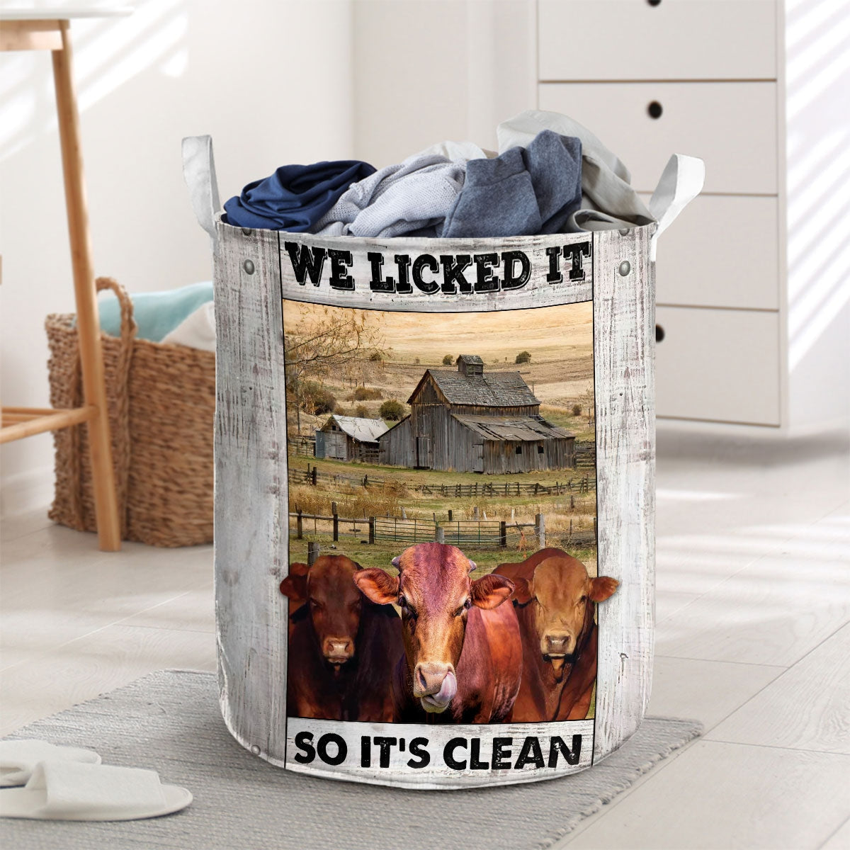 Beefmaster Cow Laundry Basket