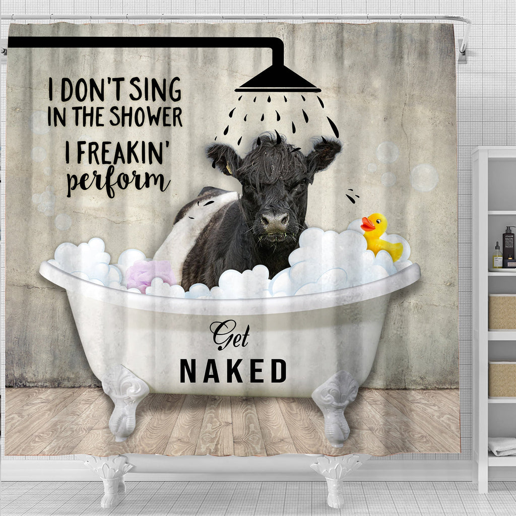 Belted Galloway I Don't Sing In The Shower 3D Shower Curtain