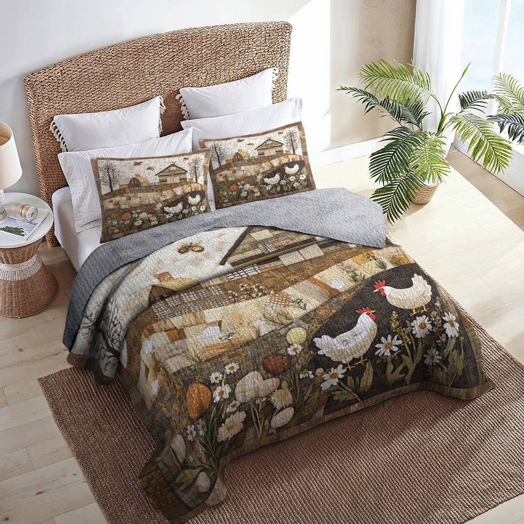All Season Quilt 3-Piece Set Beautiful Land