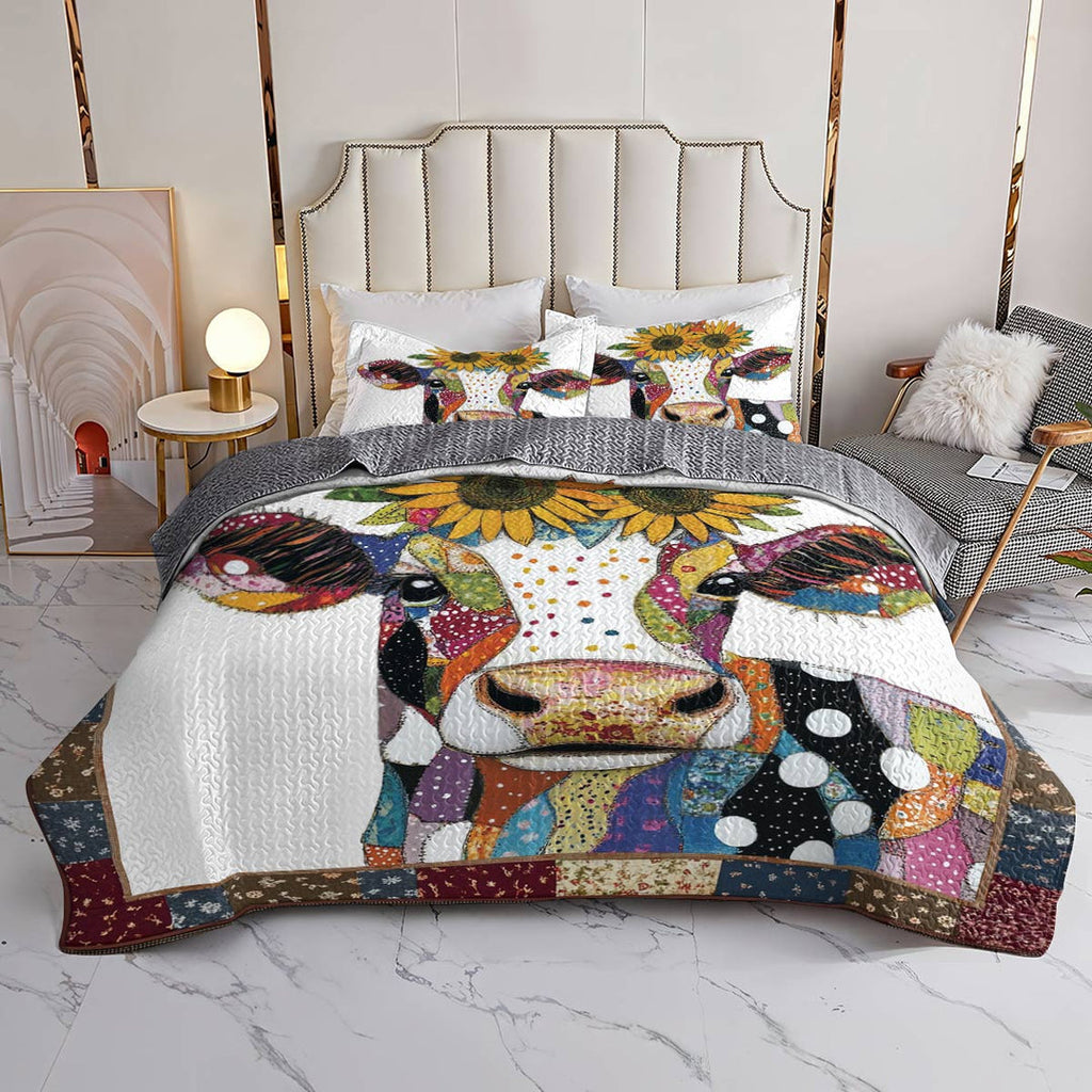 All Season Quilt 3-Piece Set Sunshine Cow Lovely