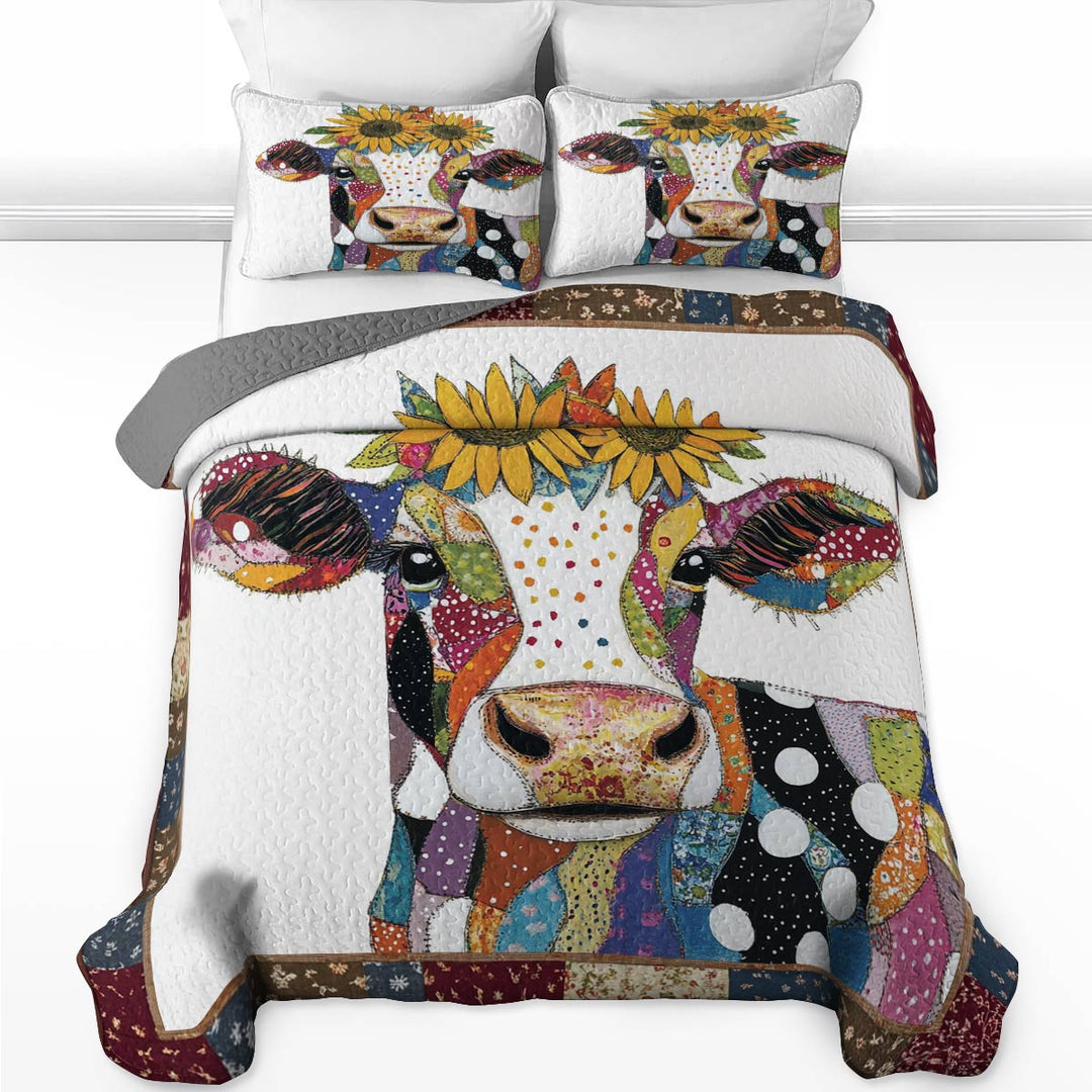 All Season Quilt 3-Piece Set Sunshine Cow Lovely