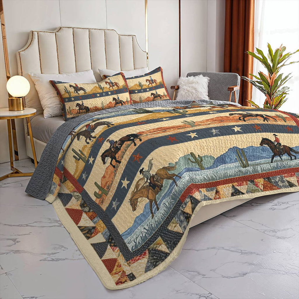 All Season Quilt 3-Piece Set - Cowboy's Journey