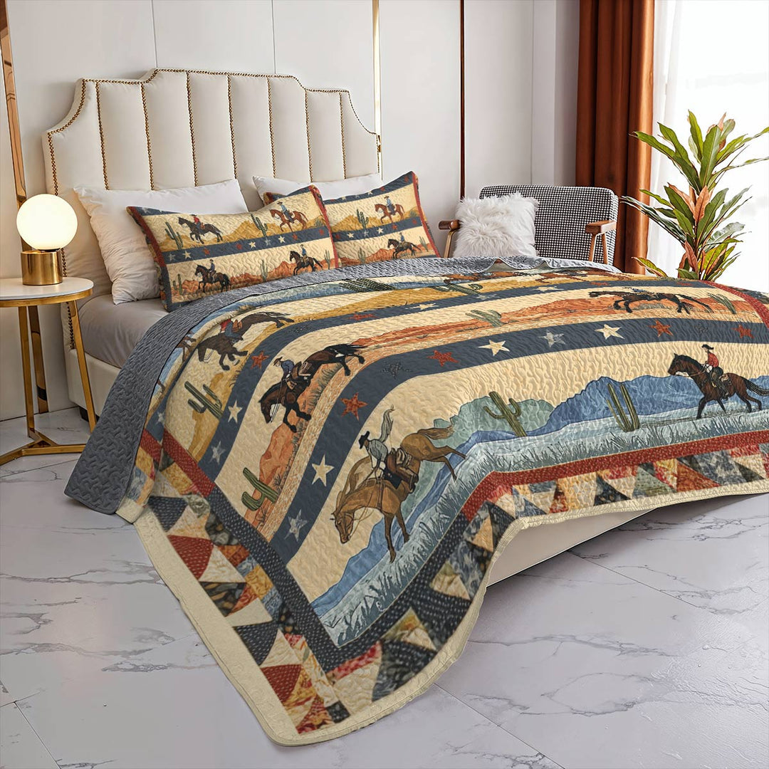 All Season Quilt 3-Piece Set - Cowboy's Journey