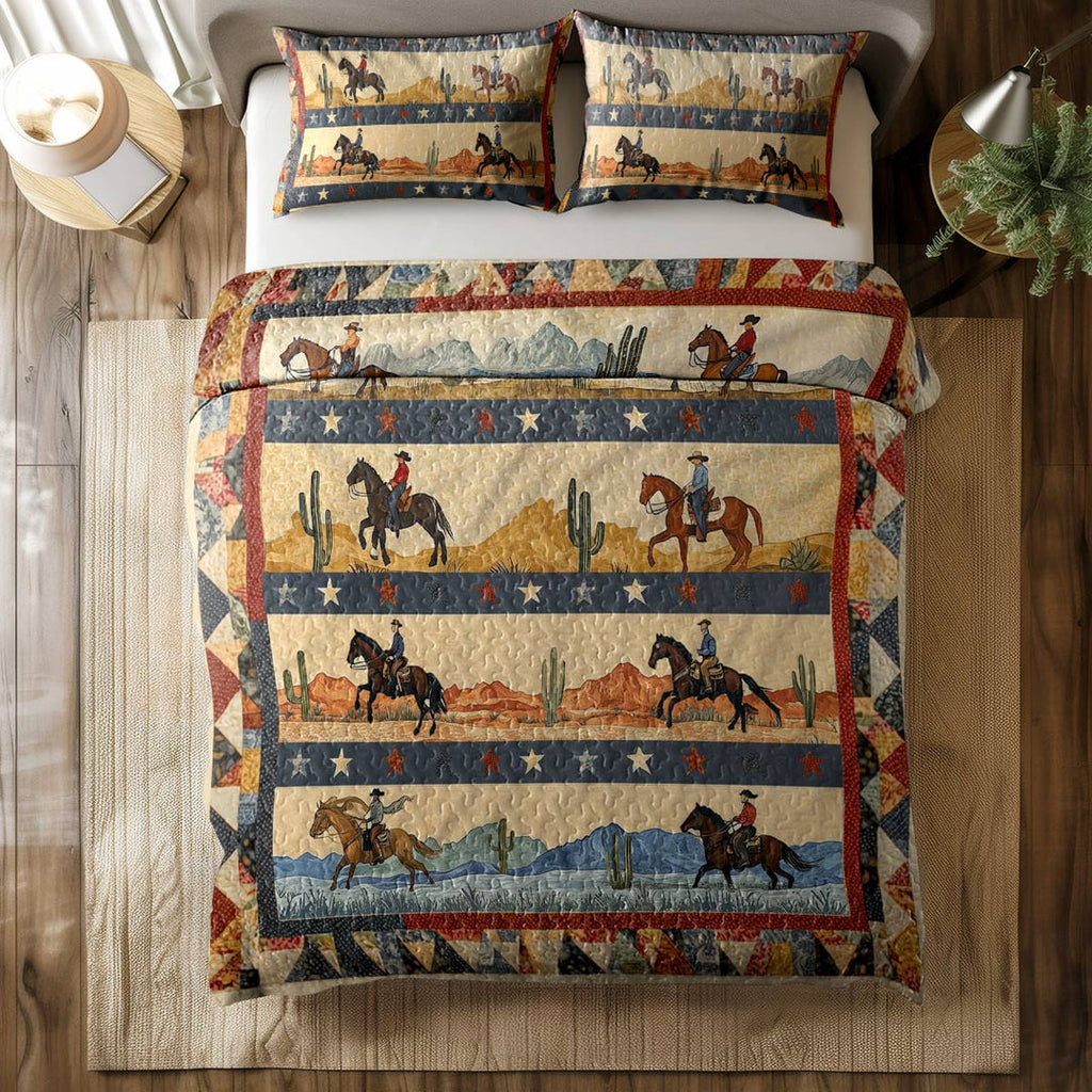 All Season Quilt 3-Piece Set - Cowboy's Journey