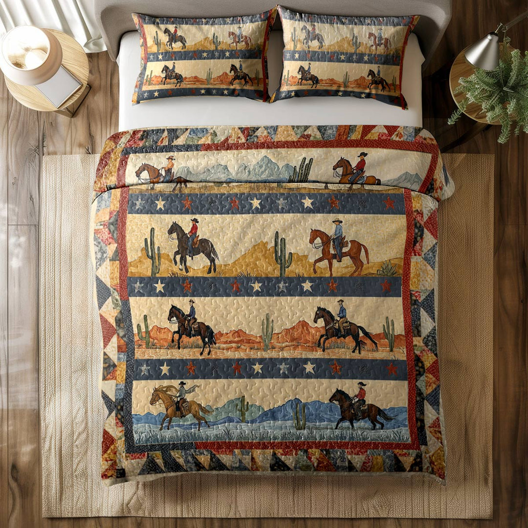 All Season Quilt 3-Piece Set - Cowboy's Journey
