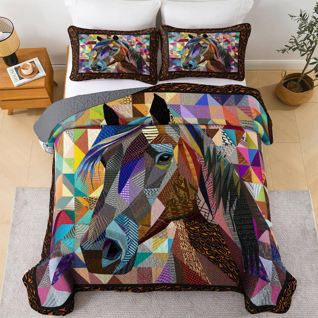 All Season Quilt 3-Piece Set Gorgeous Horse