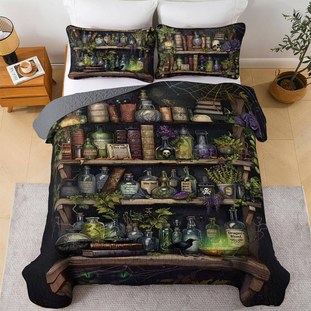 All Season Quilt 3-Piece Set Halloween Witch’s Potion