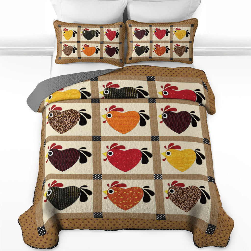 All Season Quilt 3-Piece Set Heartfelt Hen Haven