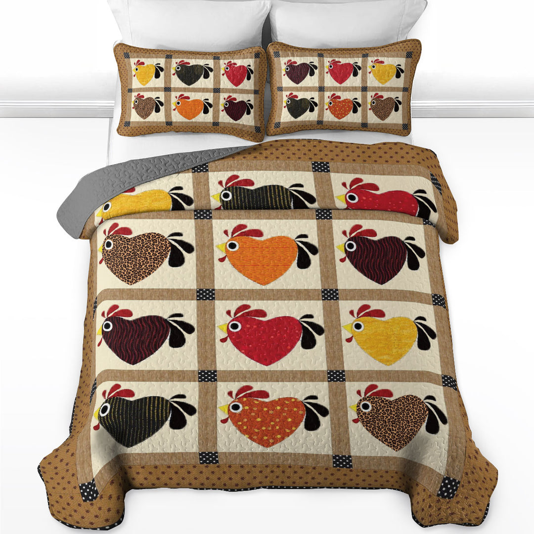 All Season Quilt 3-Piece Set Heartfelt Hen Haven