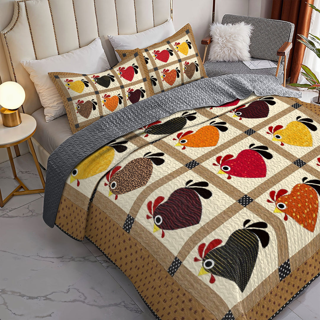 All Season Quilt 3-Piece Set Heartfelt Hen Haven
