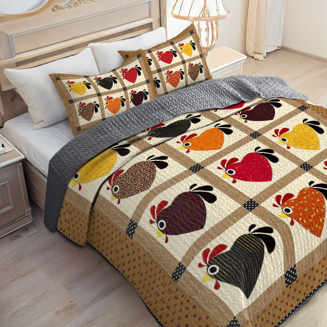 All Season Quilt 3-Piece Set Heartfelt Hen Haven