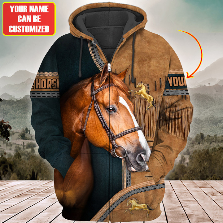 Custom Name Horse Lovers 3D Hoodie