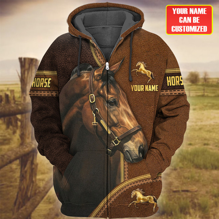 Custom Name Horse Lovers 3D Hoodie