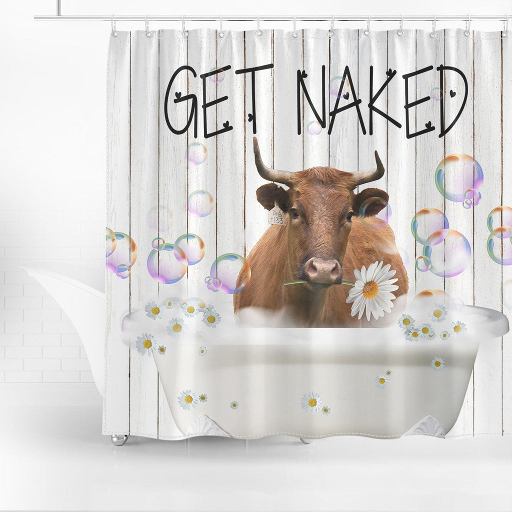 Corriente Get Naked Daisy Shower Curtain