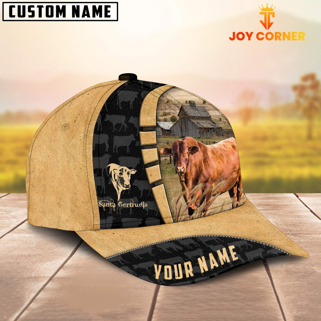 Custom Name Santa Gertrudis Cattle 3D Cap