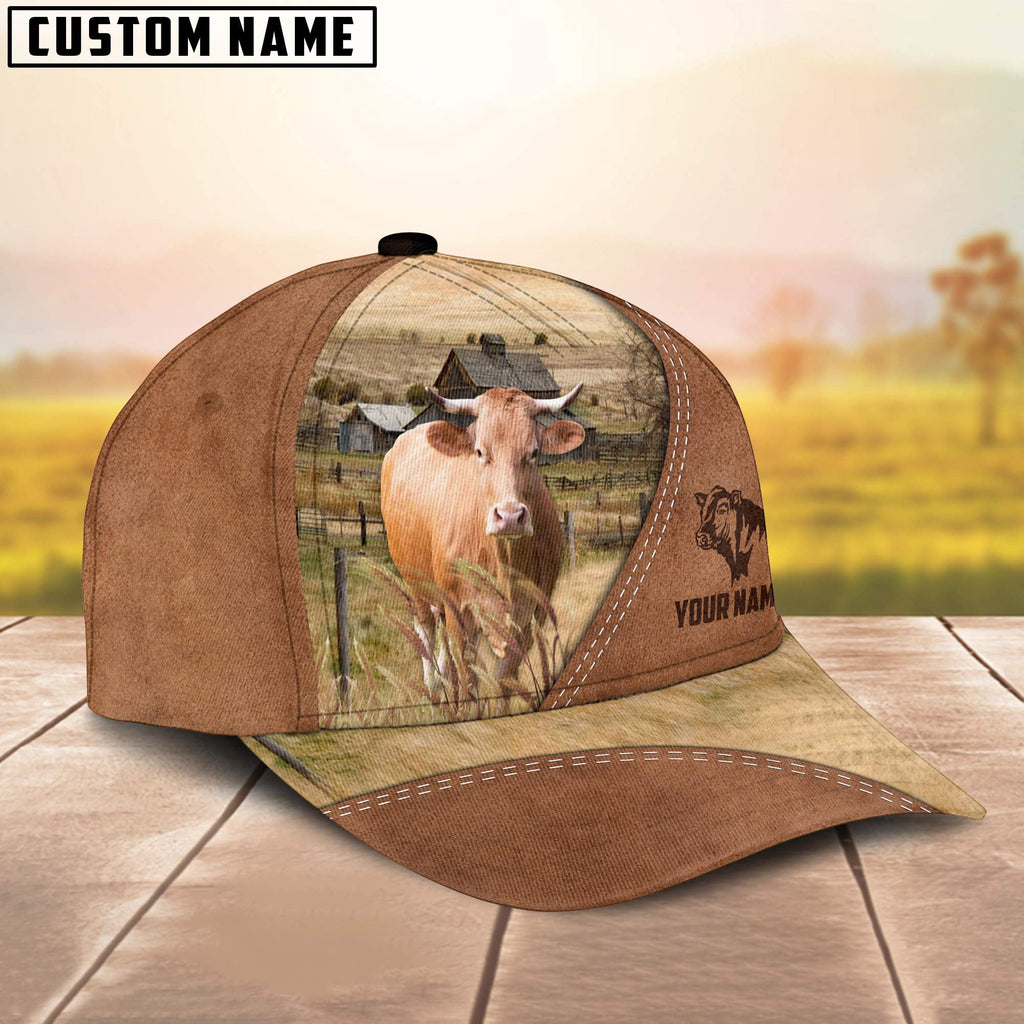 Gelbvieh Customized Name Brown Cap